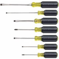 KLEIN TOOLS 85076 Combination Screwdriver Set, Cushion Grip, 7 Piece