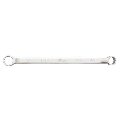 MARTIN SPROCKET 8039B Offset Double Box Wrench, SAE, 12 Point, 1 14 X 1 516 Inch Size, Chrome, Steel 1 MARTIN SPROCKET 8039B Offset Double Box Wrench, SAE, 12 Point, 1 14 X 1 516 Inch Size, Chrome, Steel