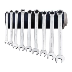 MARTIN SPROCKET C9KM Combination Wrench Set, Metric, Chrome, Steel, Pack Of 9