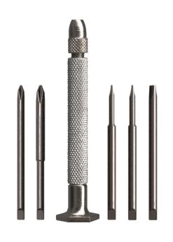 MOODY TOOL 58-0105 Precision Screwdriver Set, 6 Pc. Magnetic, 5 Blades And 1 Handle