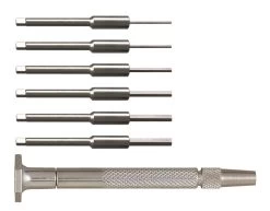 MOODY TOOL 55-0141 Hex Driver Set, 7 Pc. Steel Handle, 6 Blades And 1 Handle