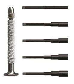 MOODY TOOL 55-0179 Nut Driver Set 6 Pc. Magnetic Handle, 5 Blades And 1 Handle