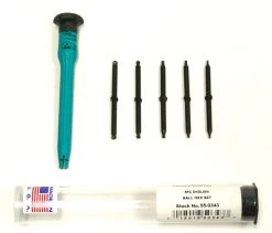 MOODY TOOL 55-0343 Esd Screwdriver Set, 6 Pc. Reversible Esd Inch Ball Hex Set