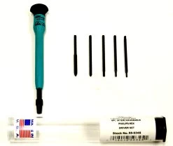 MOODY TOOL 55-0345 Hex Driver Set, 6 Pc. Interchangeable Esd-Safe Cross Point, 5 Blades And 1 Handle