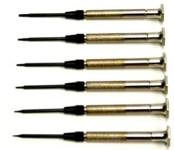 MOODY TOOL 58-0148 Esd Screwdriver Set, 6 Pc. Steel Handle Star Driver Set, 6 Complete Drivers