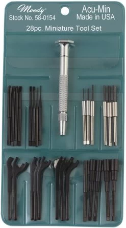 MOODY TOOL 58-0154 Precision Screwdriver Set, 28 Pc. Standard, 27 Blades And Steel Handle