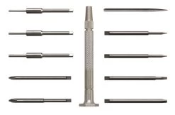 MOODY TOOL 58-0182 Precision Screwdriver Set, 11 Pc. Magnetic, 10 Blades And 1 Handle