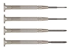 MOODY TOOL 58-0238 Esd Screwdriver Set, 4 Pc. Phillips With Steel Handles, 4 Complete Drivers