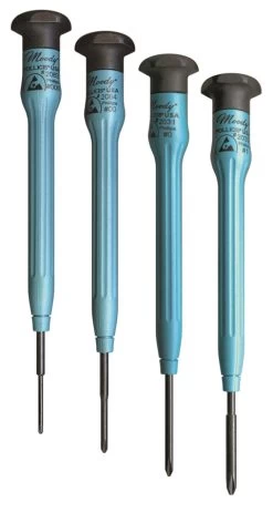 MOODY TOOL 58-0338 Esd Screwdriver Set, 4 Pc. Phillips With Fixed Handles, 4 Complete Drivers