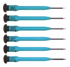 MOODY TOOL 58-0349 Hex Driver Set, 6 Pc. Fixed Esd-Safe, 6 Complete Drivers