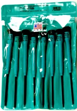 MOODY TOOL 58-0395 Esd Screwdriver Set, 8 Pc. Fixed Hex Set, 8 Complete Drivers