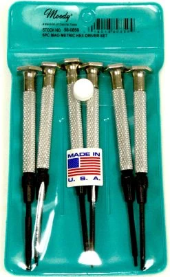 MOODY TOOL 58-0859 Hex Driver Set, 6 Pc. Magnetic Metric, 6 Complete Drivers