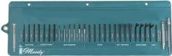 MOODY TOOL 59-0245 Miniature Tool Roll, 30 Pc., 27 Blades, 2 Handles And 1 Extension