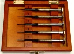 MOODY TOOL 73-0905 Esd Screwdriver Set, 5 Pc. Mini Deluxe Large SlottedPhillips With Steel Handles