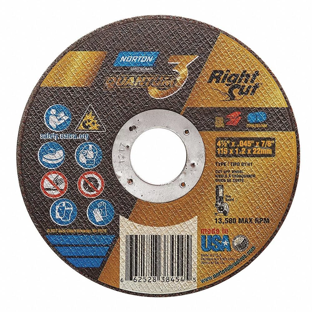 NORTON ABRASIVES 66252838454 Abrasive Cut-Off Wheel, 4 12 Inch Wheel Dia., Ceramic, 78 Inch Hole Size 1 NORTON ABRASIVES 66252838454 Abrasive Cut-Off Wheel, 4 12 Inch Wheel Dia., Ceramic, 78 Inch Hole Size