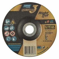 NORTON ABRASIVES 66252838466 Abrasive Cut-Off Wheel, 6 Inch Wheel Dia., Ceramic, Type 27, 78 Inch Hole Size