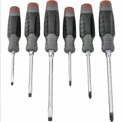 PROTO J1206SCPF Screwdriver Set, CabinetKeystonePhillips Tip, Cushion Grip, Pack Of 6
