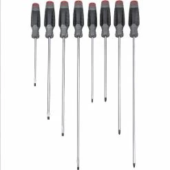 PROTO J1208SCLF Screwdriver Set, CabinetKeystonePhillips Tip, #114 In#2316 Inch Tip, Pack Of 8