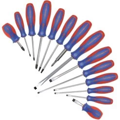 WESTWARD 401L80 Torx Screwdriver Set, Slotted Phillips Drive, 14 Pieces