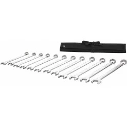 WESTWARD 54DF94 Combination Wrench Set, Metric, No. Of Pieces 12, No. Of Points 12