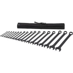 WESTWARD 54DG08 Combination Wrench Set, 12 Points, SAE, 18 Pieces