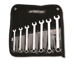 WRIGHT TOOL 707 Combination Wrench Set, 12 Point, 38 Inch To 34 Inch Size, Pack Of 7