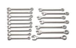 WRIGHT TOOL 730 Combination Wrench Set, 12 Point, 1-516 Inch To 2-12 Inch Size, Pack Of 16