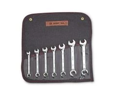 WRIGHT TOOL 742 Combination Open End Flare Nut Wrench Set, 38 Inch To 34 Inch Size, Pack Of 7