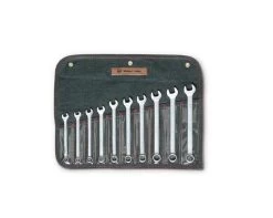 WRIGHT TOOL 751 Metric Combination Wrench Set, 12 Point, 10mm-19mm, Pack Of 10