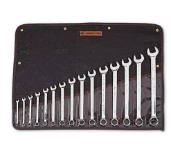 WRIGHT TOOL 915 Combination Wrench Set, 12 Point, 516 Inch To 1-14 Inch Size Polished, Pack Of 15