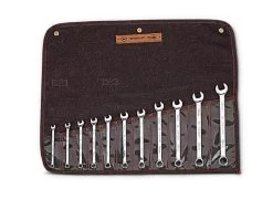 WRIGHT TOOL 950 Metric Combination Wrench Set, 12 Point, 7mm-19mm, Full Polished, Pack Of 11