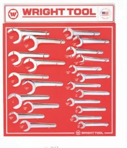 WRIGHT TOOL D943 Fractional Service Wrench Set, Pack Of 22