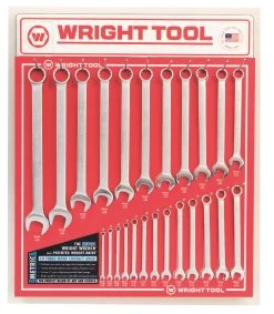 WRIGHT TOOL D979 Combination Satin Wrench Set, Pack Of 24